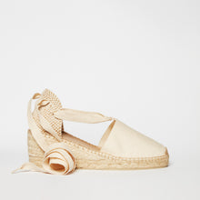 Ladda upp bild till gallerivisning, Kilklacksespadrille Valenciana Ecru