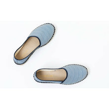 Load image into Gallery viewer, Blå vit randiga espadriller