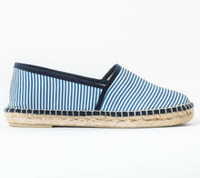 Load image into Gallery viewer, Blå vit randiga espadrilles espadrillos