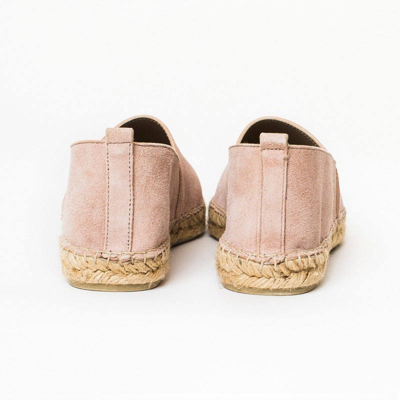 Rosa handgjorda mocka espadriller från from astrid with