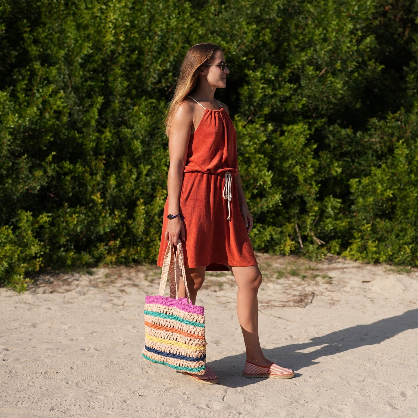 Raffia beach bag