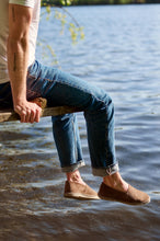 Ladda upp bild till gallerivisning, Bruna mocka espadriller - herr
