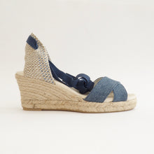 Ladda upp bild till gallerivisning, Kilklacksespadriller öppen tå indigo
