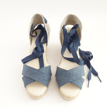 Ladda upp bild till gallerivisning, Kilklacksespadriller öppen tå indigo
